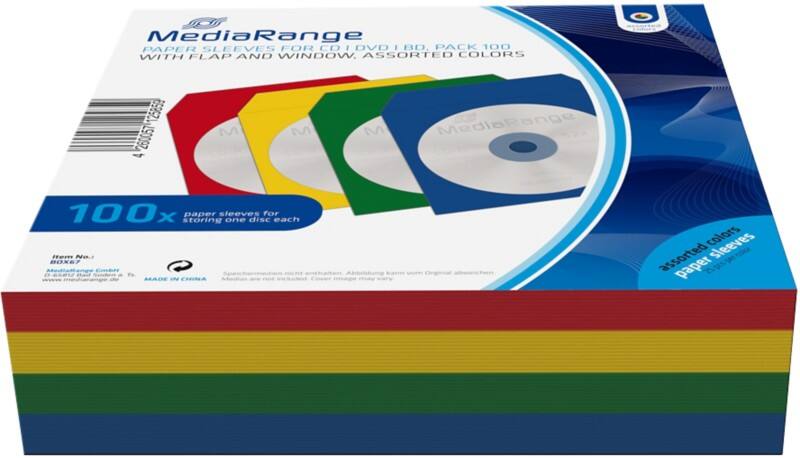 Housse CD/DVD MediaRange 100 unités