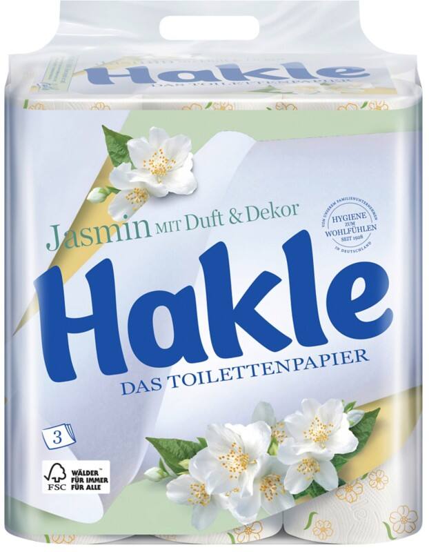 Papier toilette Hakle Jasmin 3 épaisseurs 14220 24 rouleaux de 150 feuilles