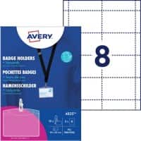 Badge nominatif AVERY Zweckform 9 cm Transparent 10 unités