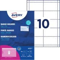 Badge nominatif AVERY Zweckform Pince combi 9 x 5,4 cm Papier, plastique 50 unités