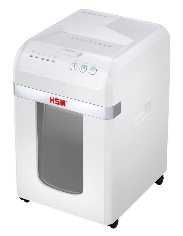 HSM Automatische Zufuhr Aktenvernichter 14 Blatt Partikelschnitt Sicherheitsstufe P-4, T-4, E-3, F-1, 30 L X300
