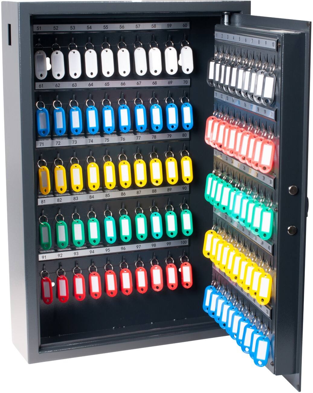 Pavo Schlüsselschrank 100 Haken Kombinationsschloss 8056019 Grau