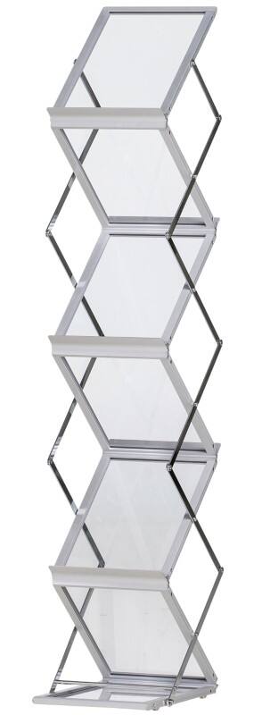 SHOWDOWN Broschürenständer Silber BHZZA 280 (B) x 350 (T) x 1.430 (H) mm BHZZA