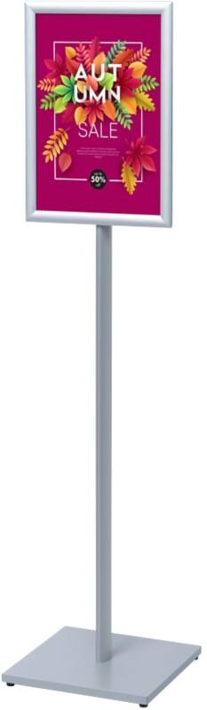 Présentoir sur pied SHOWDOWN Design Standard A3 Acier, Aluminium Argenté CAPOA3G25