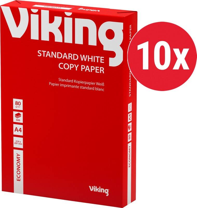 Papier imprimante Viking Economy A4 80 g/m² Blanc 146 CIE 10 Paquets de 500 Feuilles