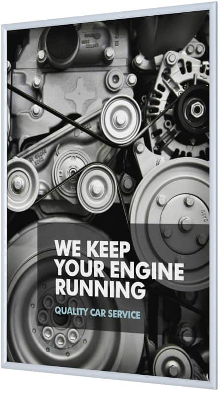 Cadre d’affichage SHOWDOWN B1 Fireproof A0+ En suspension Argenté Aluminium KRA0G25B1 87,2 (L) x 1,1 (P) x 122 (H) cm KRA0G25B1