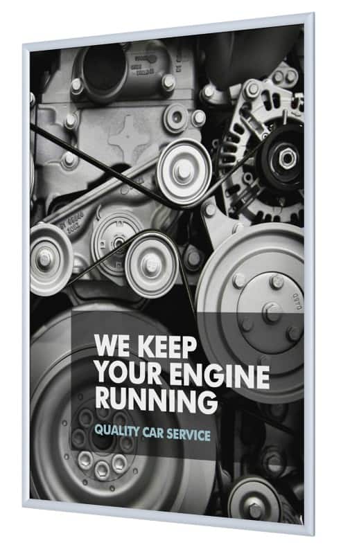 SHOWDOWN B1 Fireproof A1 Klapprahmen Hängend Silber Aluminium KRA1G25B1 62,5 (B) x 1,1 (T) x 87,2 (H) cm KRA1G25B1