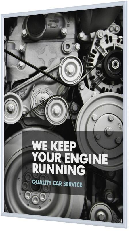 Cadre d’affichage SHOWDOWN B1 Fireproof A4 En suspension Argenté Aluminium KRA4G25B1 24,1 (L) x 1,1 (P) x 32,8 (H) cm KRA4G25B1