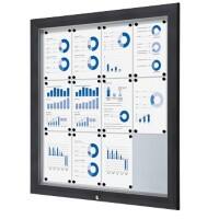 Vitrine d'affichage verrouillable Showdown Magnétique 102,5 x 106,7 cm (l x h) Anthracite 12 x A4