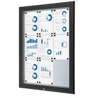 Vitrine d'affichage verrouillable Showdown Magnétique 80,5 x 106,7 cm (l x h) Noir 9 x A4