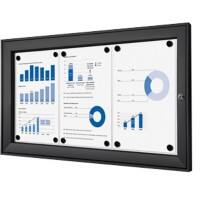 SHOWDOWN Abschliessbarer Schaukasten Magnetisch 74,1 (B) x 38,8 (H) cm Schwarz 3 x A4