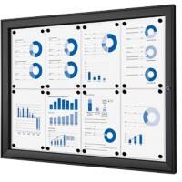 Vitrine d'affichage verrouillable Showdown Magnétique 96,1 x 69,6 cm (l x h) Noir 8 x A4