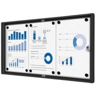 SHOWDOWN Abschliessbarer Schaukasten Magnetisch 71,1 (B) x 35 (H) cm Schwarz 3 x A4