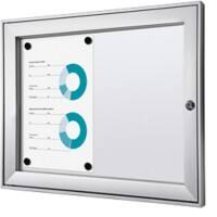 Vitrine d'affichage verrouillable Showdown Magnétique 52,1 x 38,8 cm (l x h) Argenté 2 x A4