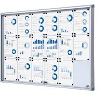 Vitrine d'affichage verrouillable Showdown Magnétique 138 x 98,2 cm (l x h) Argenté 18 x A4