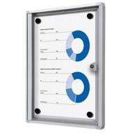 SHOWDOWN Abschliessbarer Schaukasten Magnetisch 27,1 (B) x 35 (H) cm Silber 1 x A4