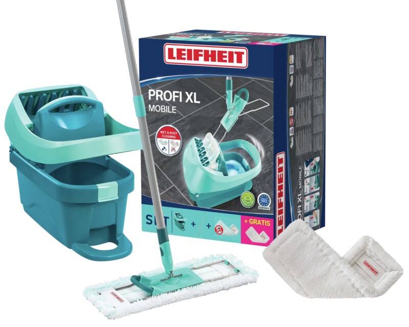 Kit de démarrage pour balai à franges LEIFHEIT Profi XL Mobile Turquoise 42 cm