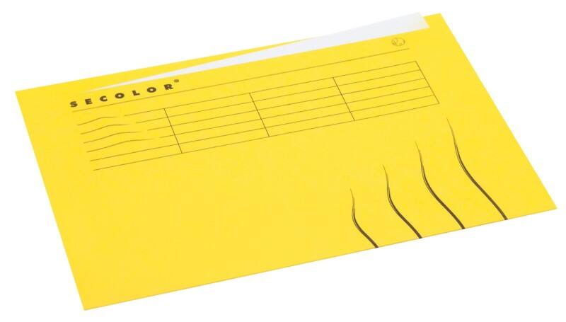 Djois Secolor Farde à bord décalé A4 Jaune Carton 225 g/m²
