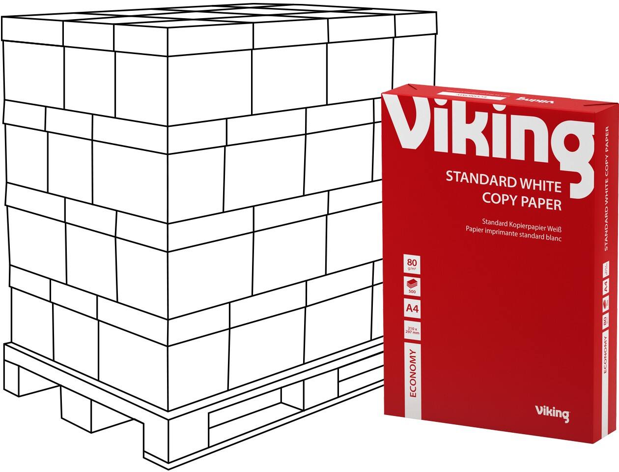Viking Economy A4 Druckerpapier 80 g/m² Weiss 146 CIE 240 Pack à 500 Blatt