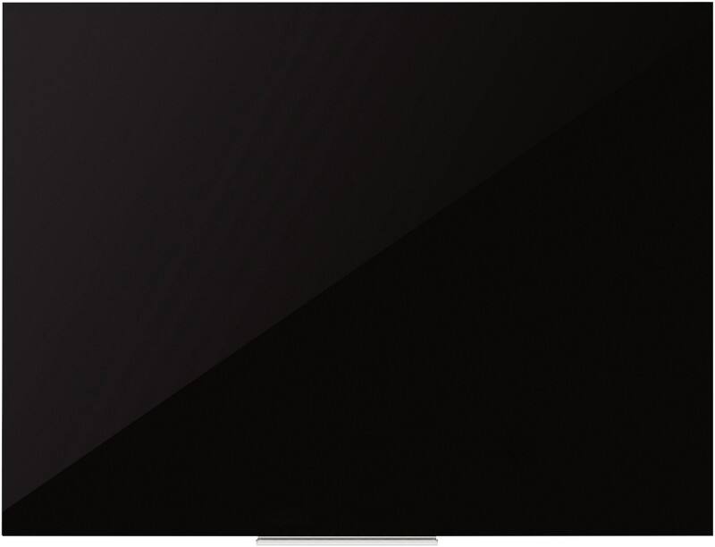 Tableau magnétique en verre Montage mural Magnétique Simple face 90 (L) x 60 (H) cm Noir