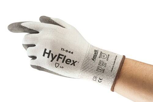 Gants Ansell HyFlex Mechanical Protection Non jetables PU (Polyuréthane) Non poudrés Taille 9 Blanc 12 paires