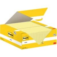 Notes adhésives Post-it 38 x 51 mm Jaune canari 24 blocs de 100 feuilles Pack économique 18+6 GRATUITS