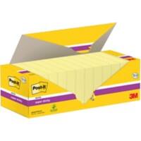 Notes Super Sticky Post-it 76 x 76 mm Jaune canari 24 blocs de 90 feuilles 12+12 GRATUITS