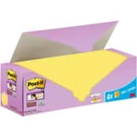 Notes Super Sticky Post-it 76 x 76 mm Jaune 24 blocs de 90 feuilles Pack économique 20+4 GRATUITS