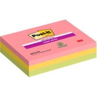 Post-it Super Sticky Haftnotizen 203 x 152 mm Farbig Sortiert Packung mit 3 Blöcken à 70 Blatt