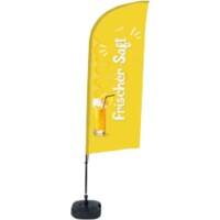 Drapeau publicitaire SHOWDOWN Fresh Juice Droit 330 x 89 cm Simple face Aluminium