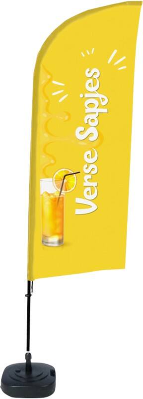 Drapeau publicitaire SHOWDOWN Fresh Juice Droit 330 x 89 cm Simple face Aluminium