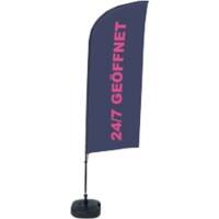 Drapeau publicitaire SHOWDOWN Open Droit 330 x 89 cm Simple face Aluminium