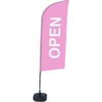 Drapeau publicitaire SHOWDOWN Open Droit 330 x 89 cm Simple face Aluminium