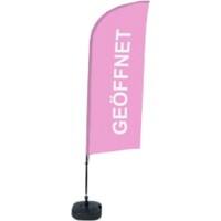 Drapeau publicitaire SHOWDOWN Open Droit 330 x 89 cm Simple face Aluminium