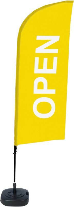 Drapeau publicitaire SHOWDOWN Open Droit 330 x 89 cm Simple face Aluminium