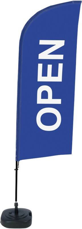 Drapeau publicitaire SHOWDOWN Open Droit 330 x 89 cm Simple face Aluminium