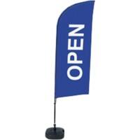 SHOWDOWN Strandflagge Open Windform Blau 330 x 89 cm Einzel Aluminium