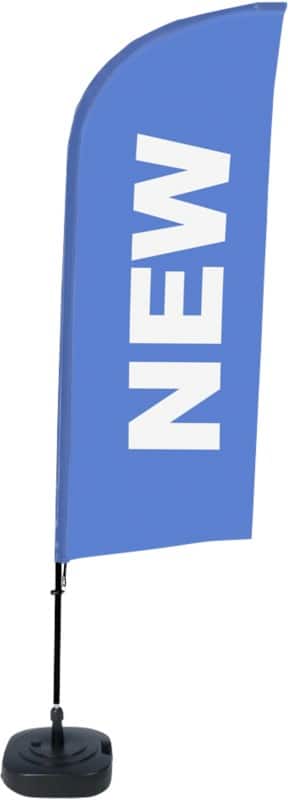 Drapeau publicitaire SHOWDOWN New Droit 330 x 89 cm Simple face Aluminium