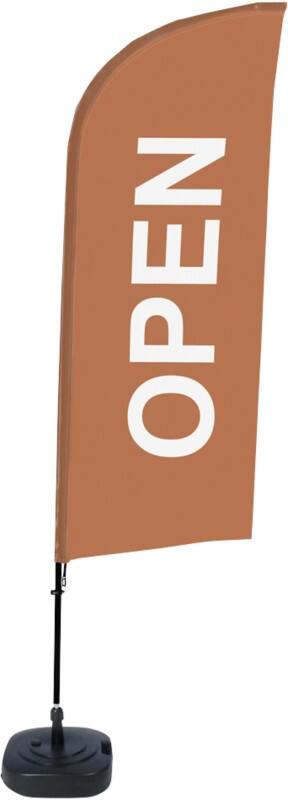 SHOWDOWN Geöffnet Windform Strandflagge 330 x 89 cm Einseitig Aluminium