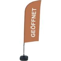 Drapeau publicitaire SHOWDOWN Open Droit 330 x 89 cm Simple face Aluminium
