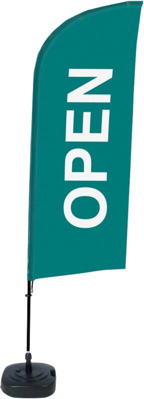 Drapeau publicitaire SHOWDOWN Open Droit 330 x 89 cm Simple face Aluminium