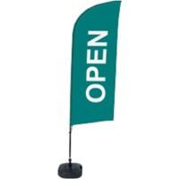 Drapeau publicitaire SHOWDOWN Open Droit 330 x 89 cm Simple face Aluminium