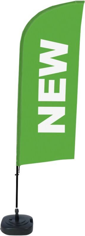 SHOWDOWN Neu Windform Strandflagge 330 x 89 cm Einseitig Aluminium