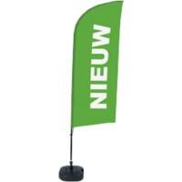 SHOWDOWN Strandflagge Nieuw Windform Grün 330 x 89 cm Einzel Aluminium