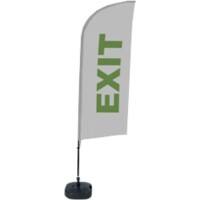 Drapeau publicitaire SHOWDOWN Exit Droit 330 x 89 cm Simple face Aluminium