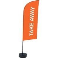 SHOWDOWN Strandflagge Take Away Windform Orange 330 x 89 cm Einzel Aluminium