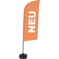 Drapeau publicitaire SHOWDOWN New Droit Orange 330 x 89 cm Simple Aluminium