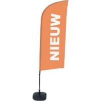 Drapeau publicitaire SHOWDOWN New Droit Orange 330 x 89 cm Simple Aluminium