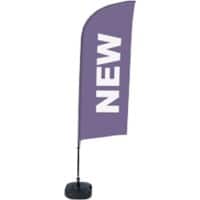 SHOWDOWN Strandflagge New Windform Violett 330 x 89 cm Einzel Aluminium