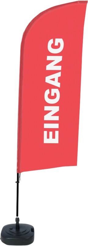SHOWDOWN Eingang Windform Strandflagge 330 x 89 cm Einseitig Aluminium